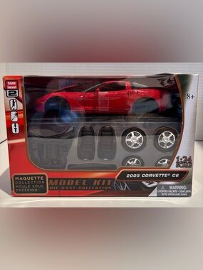 2005 CORVETTE C6 Red Diecast MODEL KIT by Motormax 1:24 Rare New